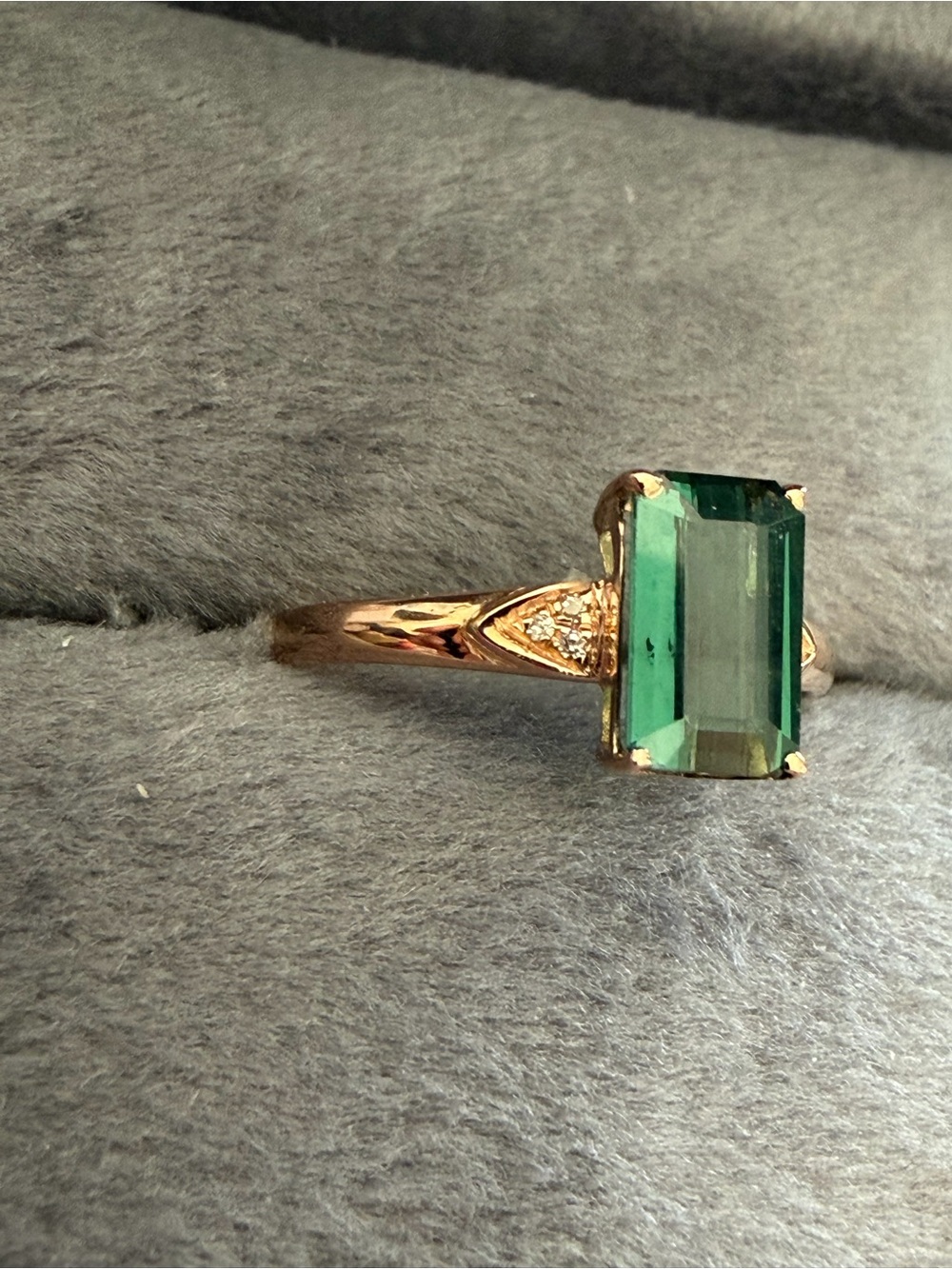 Tourmaline and Diamond 18k - Picture 2 of 9